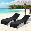 vidaXL Sunlounger Towels 2 pcs Black 210 x 75 cm