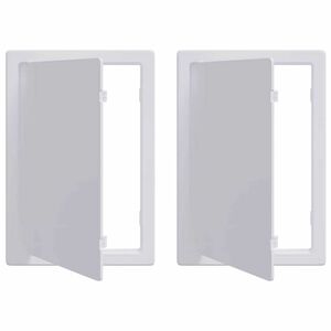 vidaXL Access Panels 2 pcs White 23 x 15 x 2 cm ABS Plastic