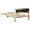 vidaXL Bed frame Brown and light grey 100 x 200 cm Solid pine wood