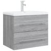 vidaXL Sink Cabinet with Built-in Basin Grey Sonoma Engineered Wood