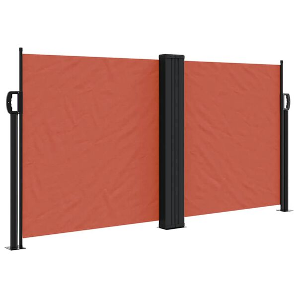 vidaXL Retractable Side Awning Terracotta 120x1000 cm