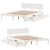 vidaXL Bed Frame with Drawers without Mattress White 120x190 cm Small Double