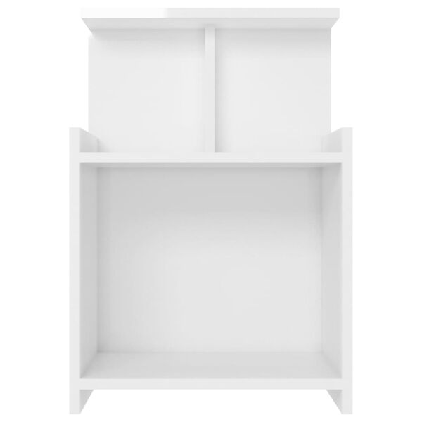 vidaXL Bed Cabinets 2 pcs High Gloss White 40x35x60 cm Engineered Wood