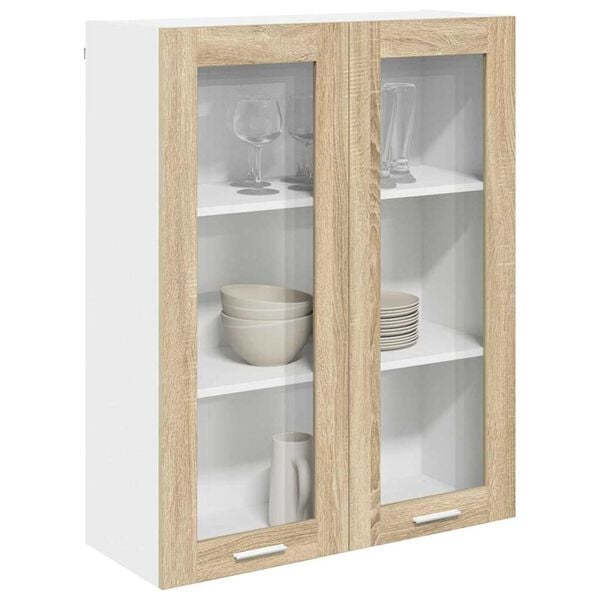 vidaXL Hanging Cabinet Sonoma Oak 80 x 31 x 100 cm Engineered Wood