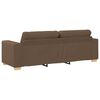 vidaXL Sofa 3 pcs Brown Fabric
