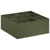 vidaXL Garden Planter Olive Green 100 x 100 x 20 cm Cold-rolled Steel