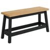 VidaXL Dining Bench EKAI Black 91.5 x 29 x 45.5 cm Solid Pine Wood