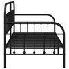 vidaXL Daybed Frame Black 90 x 200 cm Powder-Coated Steel