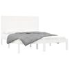 vidaXL Bed Frame without Mattress White 140x200 cm Solid Wood