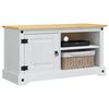 vidaXL TV Cabinet Corona White 100 x 40 x 52 cm Solid Pine Wood