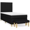 vidaXL Box Spring Bed with Mattress Black 80x200 cm Fabric