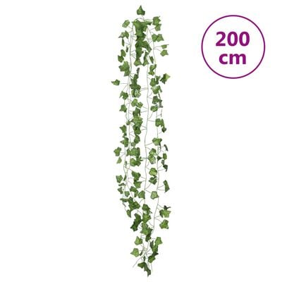 vidaXL Artificial Ivy Garlands 12 pcs Green 200 cm