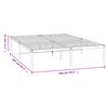 vidaXL Metal Bed Frame without Mattress Black 160x200cm