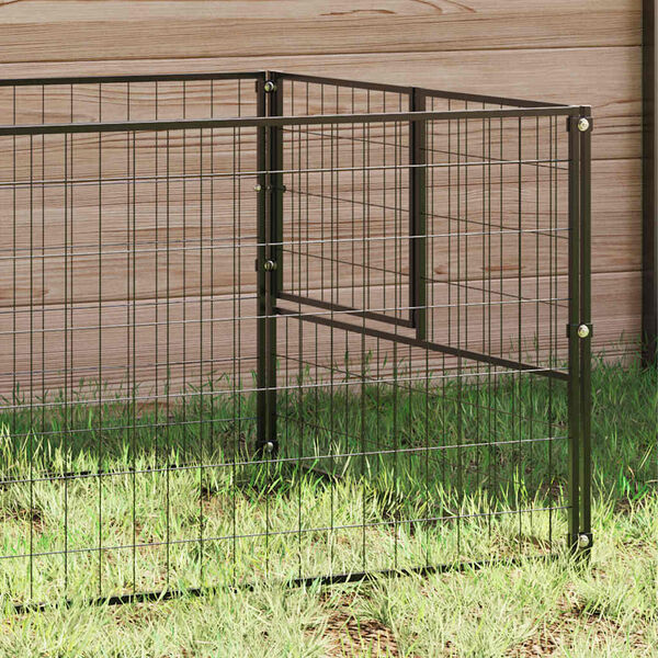 vidaXL Dog Kennel Black 100x100x70 cm Steel
