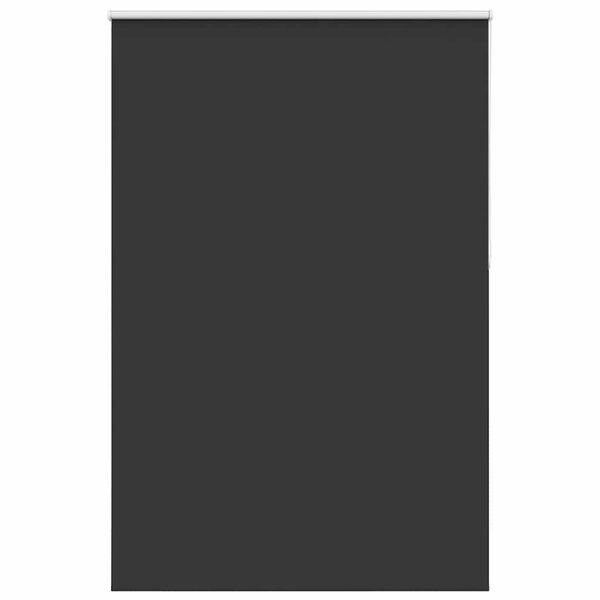 vidaXL Roller Blind Blackout Black 145x210 cm Fabric Width 141.6 cm Polyester