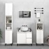 vidaXL 2 Piece Bathroom Furniture Set High Gloss White Engineered Wood