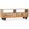 vidaXL TV Cabinet Solid Mango Wood 120x30x48 cm