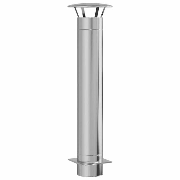 vidaXL Chimney Extension Silver 35 x 35 x 132 cm Stainless steel