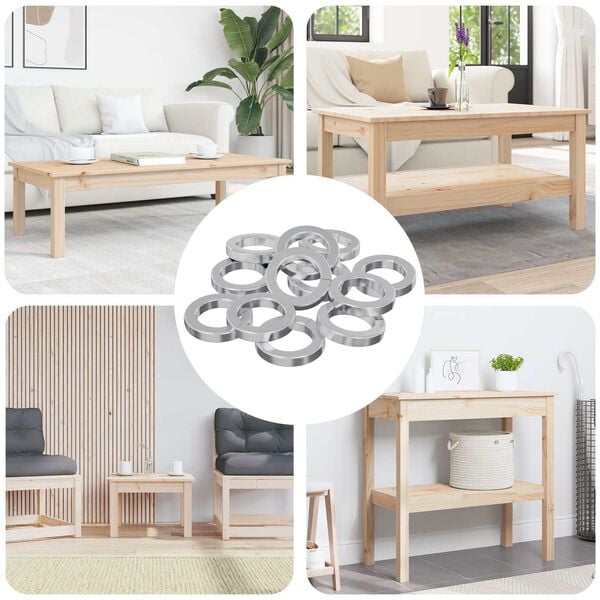 vidaXL Spring Washer 12 pcs White 13 x 1 mm Iron