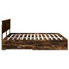 vidaXL Bed Frame with Drawer Smoked Oak 180 x 200 cm Engineered Wood