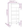 vidaXL Shoe Rack Black 40x36x105 cm Engineered Wood
