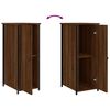 vidaXL Bedside Cabinet Brown Oak 32x42x80 cm Engineered Wood