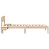 vidaXL Bed Frame with Headboard Brown 75 x 190 cm Solid Pine Wood