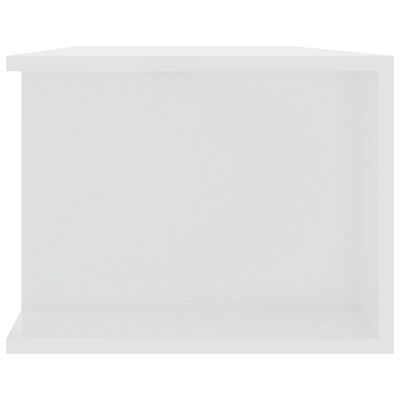 vidaXL TV Cabinet with LED Lights High Gloss White 135x39x30 cm