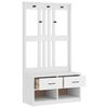 vidaXL Hall Tree SANDNES White 87x40x159.5cm Solid Wood Pine