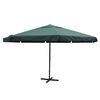 vidaXL Garden Parasol Green Aluminium 500 cm