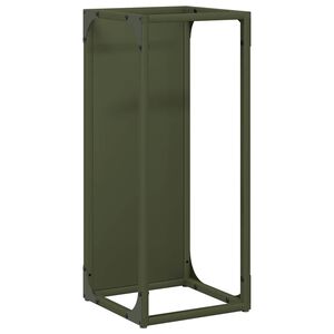 vidaXL Firewood Rack Olive Green 25x25x60 cm Cold-rolled steel