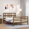vidaXL Bed Frame without Mattress Honey Brown 140x190 cm Solid Wood