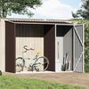 vidaXL Garden Firewood Shed Brown 245x98x159 cm Galvanised Steel