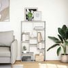vidaXL Bookcase Grey Sonoma 72x20x120.5 cm Engineered Wood