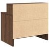 vidaXL Bedside Cabinet with Drawer Brown Oak 51x31x47 cm