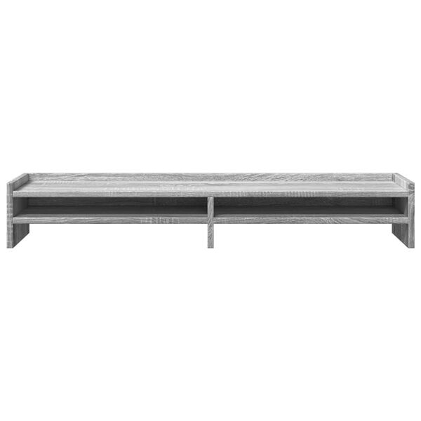 vidaXL Monitor Stand Grey Sonoma 100x24x16 cm Engineered Wood