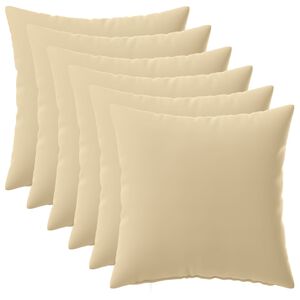 vidaXL Cushion Cover 6 pcs HEERLEN Beige 30 x 30 cm Polyester
