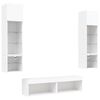 vidaXL 6 Piece TV Wall Units with LED White Engineered Wood