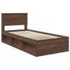 vidaXL Bed Frame with Headboard Brown Oak 90 x 190 cm Engineered wood