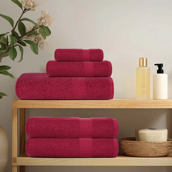 vidaXL Towels "FROGN" 2 pcs Bordeaux 100x200 cm 360 gsm