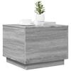 vidaXL Coffee Table with LED Lights Grey Sonoma 50x50x40 cm