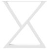 vidaXL Dining Table Legs 2 pcs White 70x(72-73.3) cm Steel