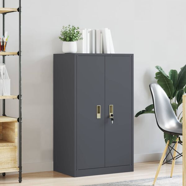 vidaXL Storage Cabinet Anthracite 60 x 40 x 105 cm Cold-Rolled Steel