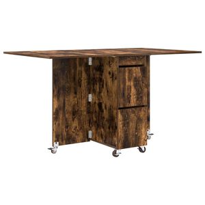 vidaXL Dinning Table 140 x 80 x 77 cm Engineered Wood Smoked Oak