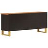 vidaXL TV Cabinet Brown and Black 100x33.5x46 cm Solid Wood Mango
