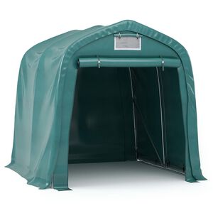 vidaXL Garage Tent | Dark green | Fabric (100% PVC), galvanised steel | 1.6x2.4m