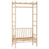 vidaXL Garden Bench with Pergola 116 cm Bamboo