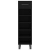vidaXL Shoe Cabinet Black 30x35x105 cm Engineered Wood