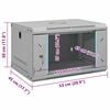 vidaXL Network Cabinet with Storage Grey 53 x 45 x 30 cm Steel