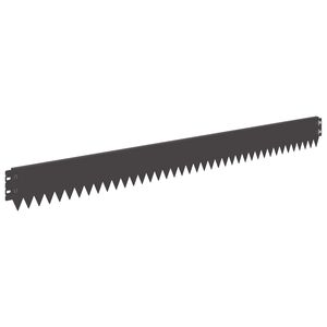 vidaXL Lawn Edging 30 pcs 103 x 10 cm Steel Black